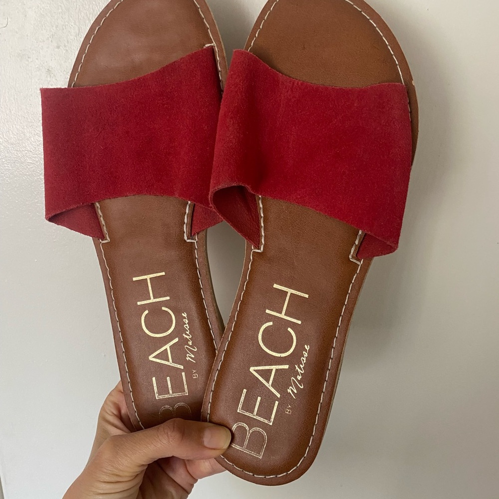 Beach by Matisse Red Slide Sandals